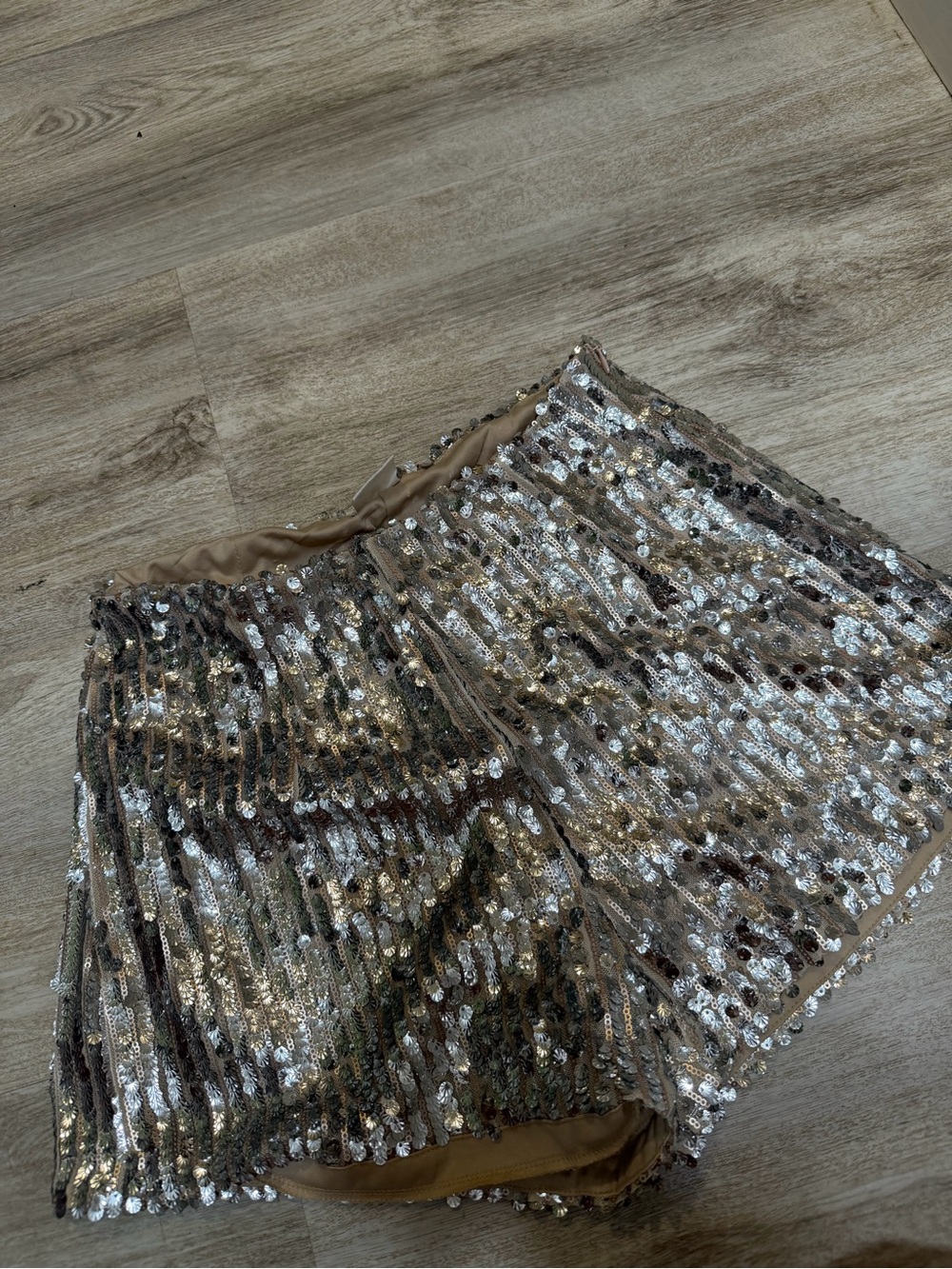 By Together Gold and Silver Sequin Mini Shorts